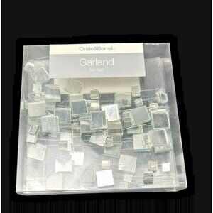 Crate & Barrel Christmas Glass Mirror String Garland 10' New in Box